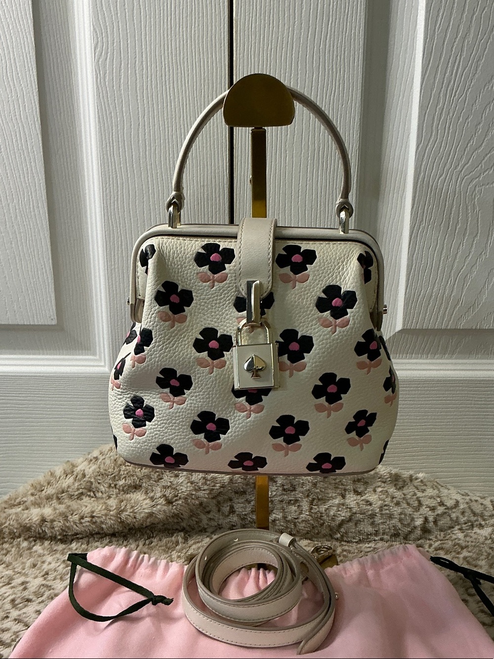 Kate Spade New York Remedy Block Print Floral Small Top-Handle Bag (EUC)